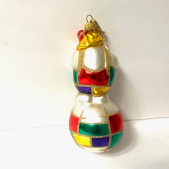 Clown Glass Christmas Ornament, 6” - Picture 5 of 5